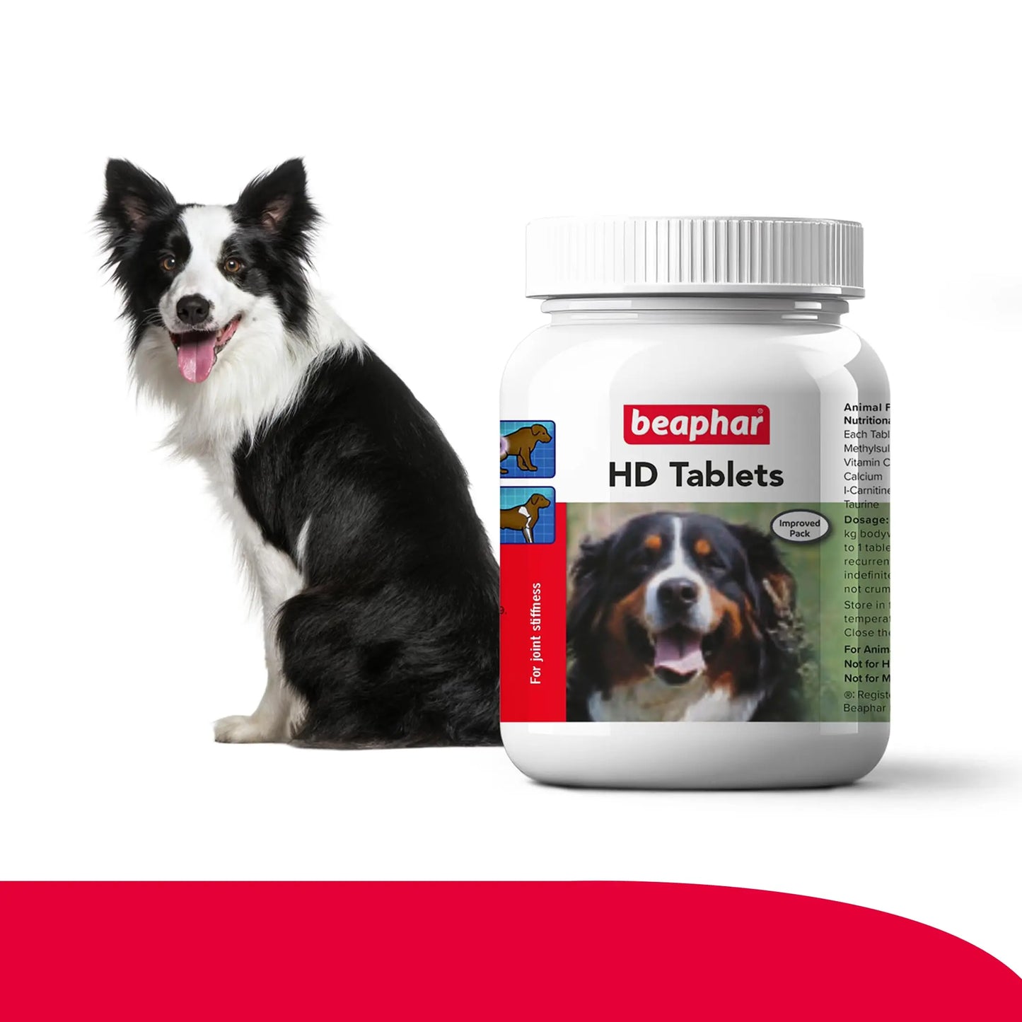 Beaphar HD Tablet Dog Joint Supplement for Hip Dysplasia & Joint Problems - 60 Tablets Beaphar