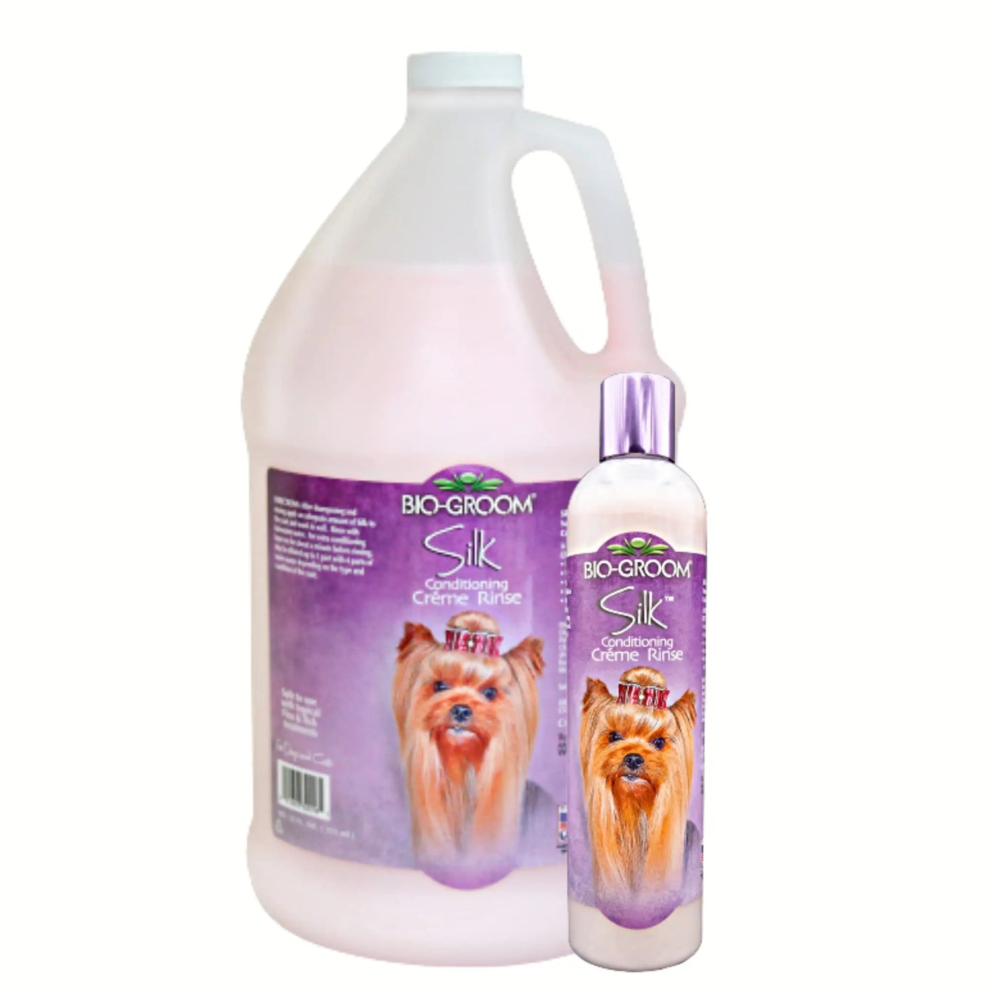 Bio-Groom Silk Creme Rinse Conditioner with chamomile flower Controls Fly Away Fur, Removes Tangles, Cruelty-Free, Tear Free Safe for Puppies, Kittens For Pets makes dog’s coat incredibly easy to manage, 3.8 L Bio-groom