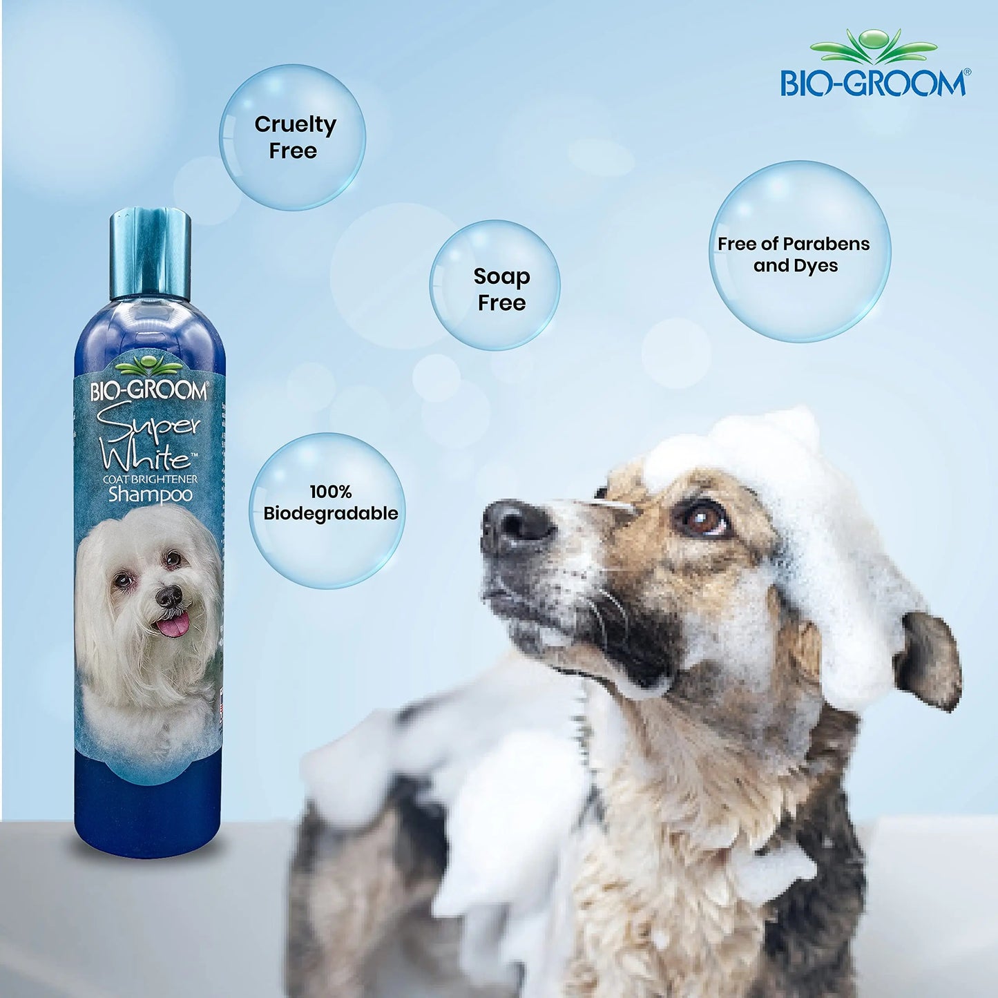 Bio-Groom White Dog Shampoo and Silk Creme Rinse Dog Conditioner (355 Milliliter) -Combo Pack Bio-groom