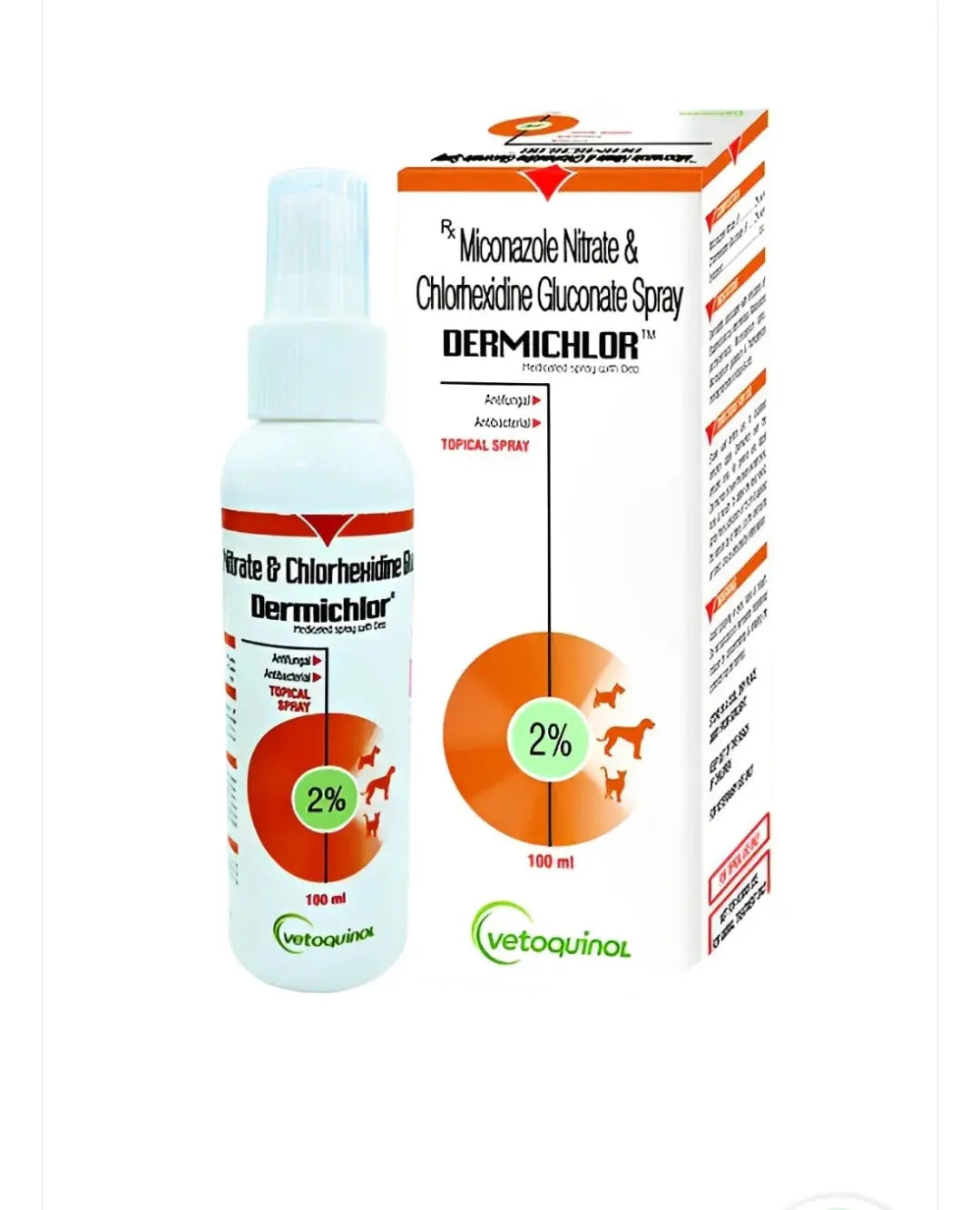 Dermichlor Pet Spray (100 Ml)pack of 2 Amanpetshop