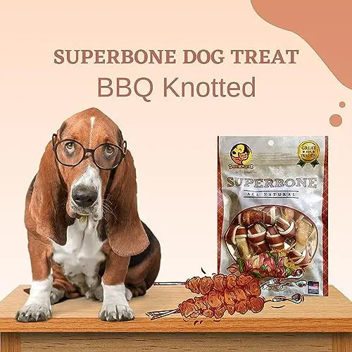 Foodie Puppies SuperBone All Natural Flavour Knotted Dog Treat (BBQ - Pack of 1) | Healthy & Training Treat for All Breed Sizes of Dogs Foodie Puppies