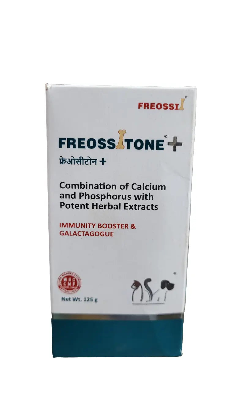 Freossitone + Granules for Dogs, Puppies, Cats & Kittens | 250 gm (Pack of 1) | for All Age Groups | Super Supplement for Healthy & Strong Bones FREOSSI