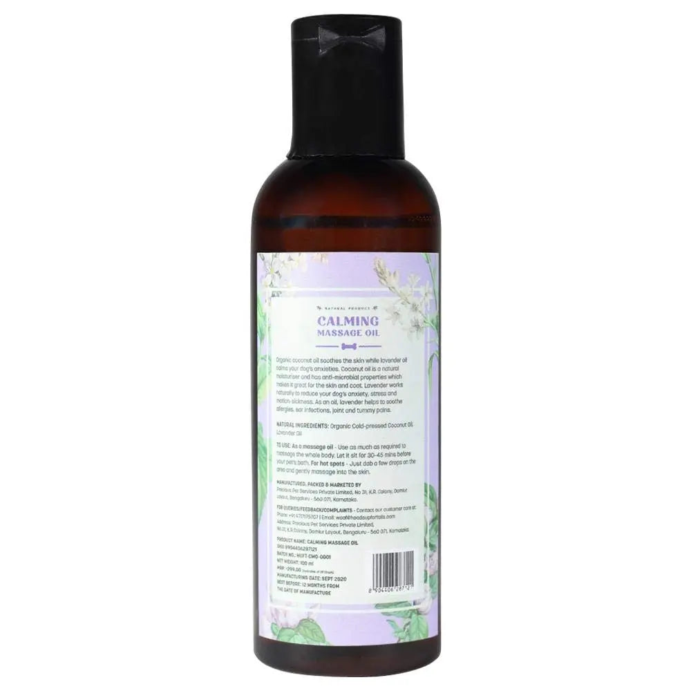 Heads Up For Tails Calming Massage Oil for Dogs - 100 ml | Stress Relief Oils for Dogs (Adult and Pups) Heads Up For Tails