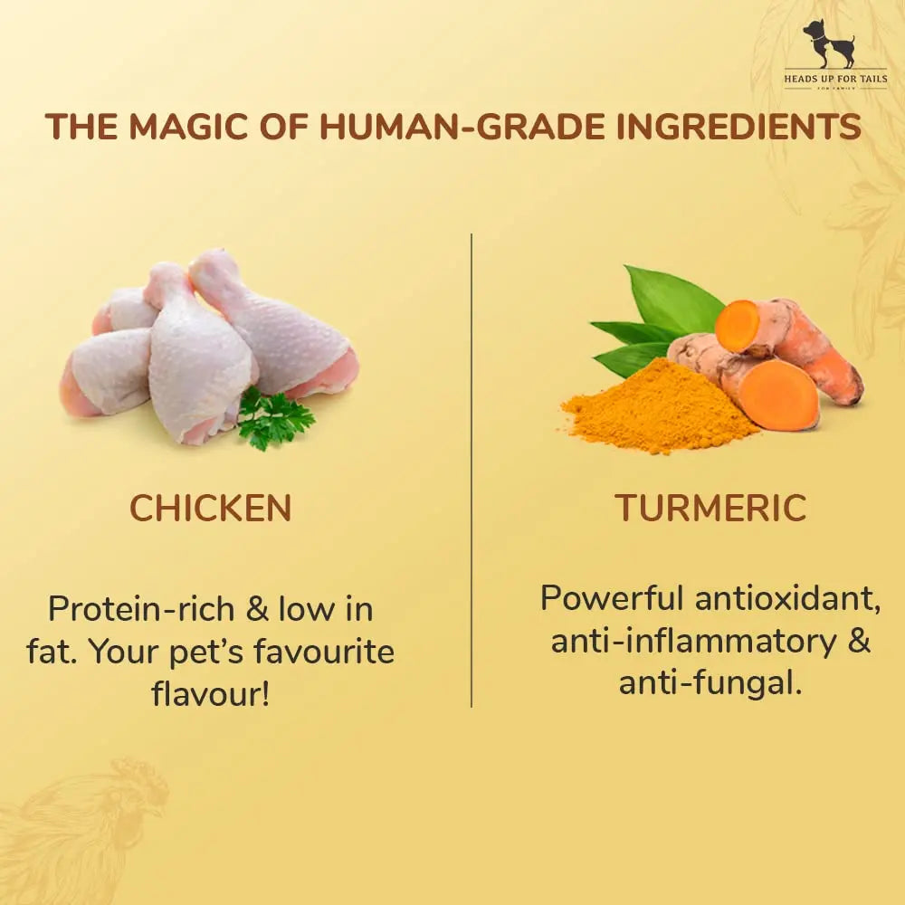 Heads Up For Tails Sara'S Doggie Treats Chicken Jerky,Non Veg Treats For Dogs - 70 G Each (Pack Of 2),Adult,Dry Heads Up For Tails