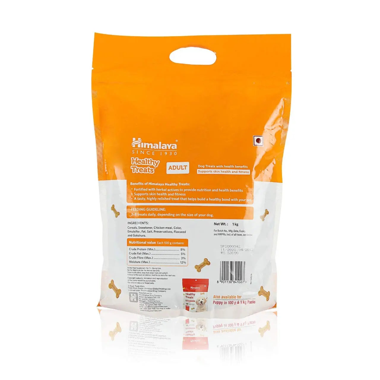 Himalaya Healthy Dog Treats Adult, Dry,Chicken, 1 KG Himalaya