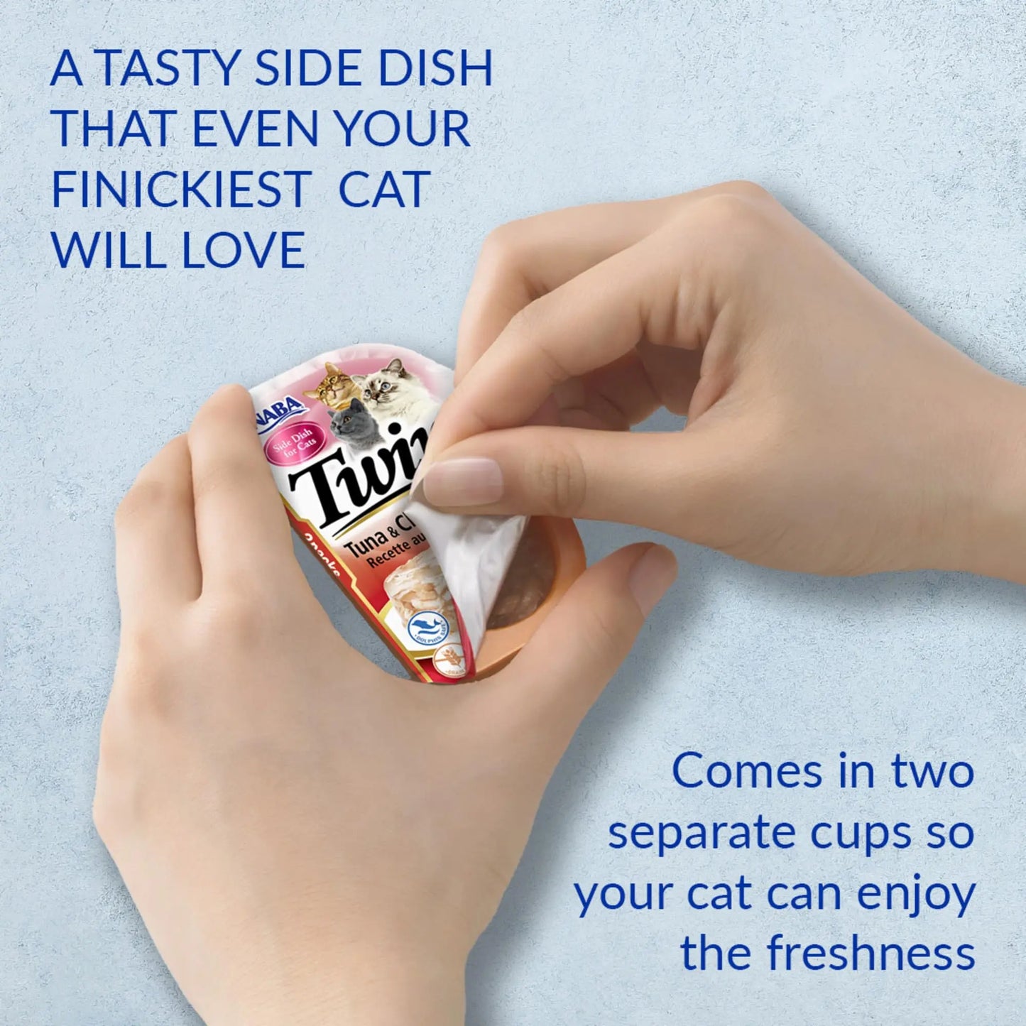 INABA Twins for Cats, Tuna & Chicken with Salmon Recipe 70g INABA