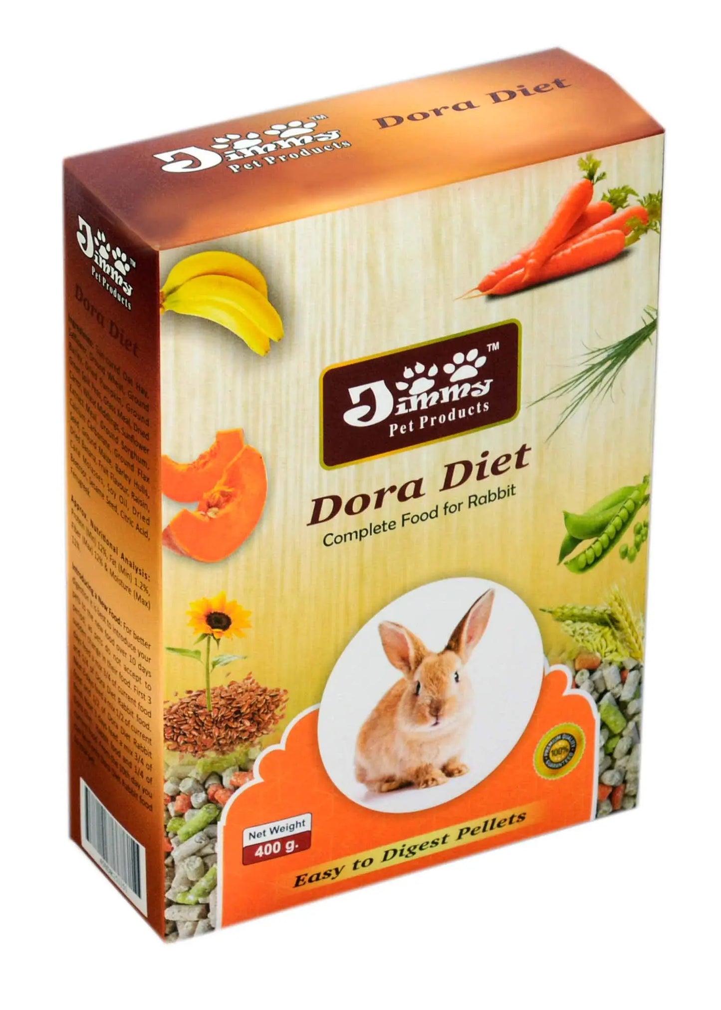 JiMMy Pet Products Dora Diet Food for Rabbit (400gm) JiMMy Pet Products