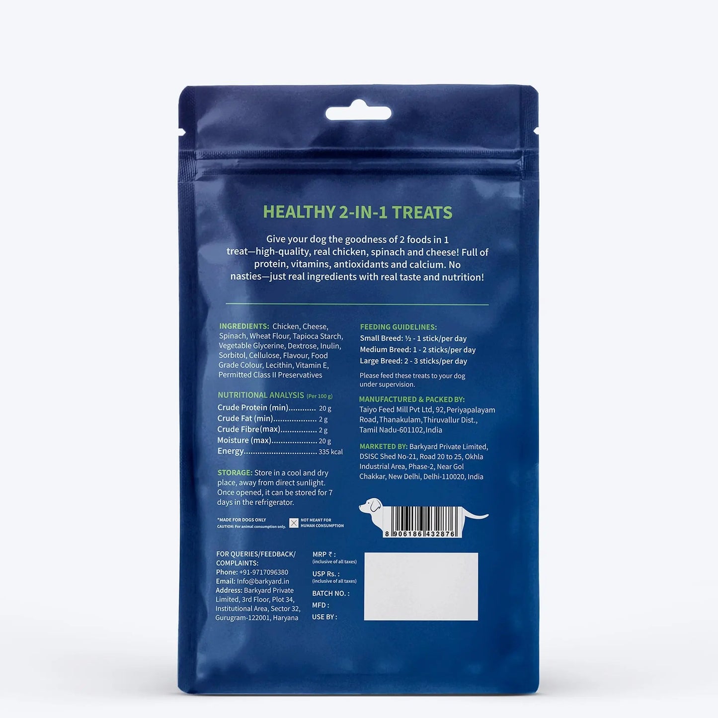 NutriWag Spinach & Cheese Duo Sticks Dog Treats – 70 gm | Pack of 5 | Nutrient-Rich Healthy Chews | Protein & Fiber-Rich | Ideal for All Breeds & Ages | No Artificial Additives NutriWag