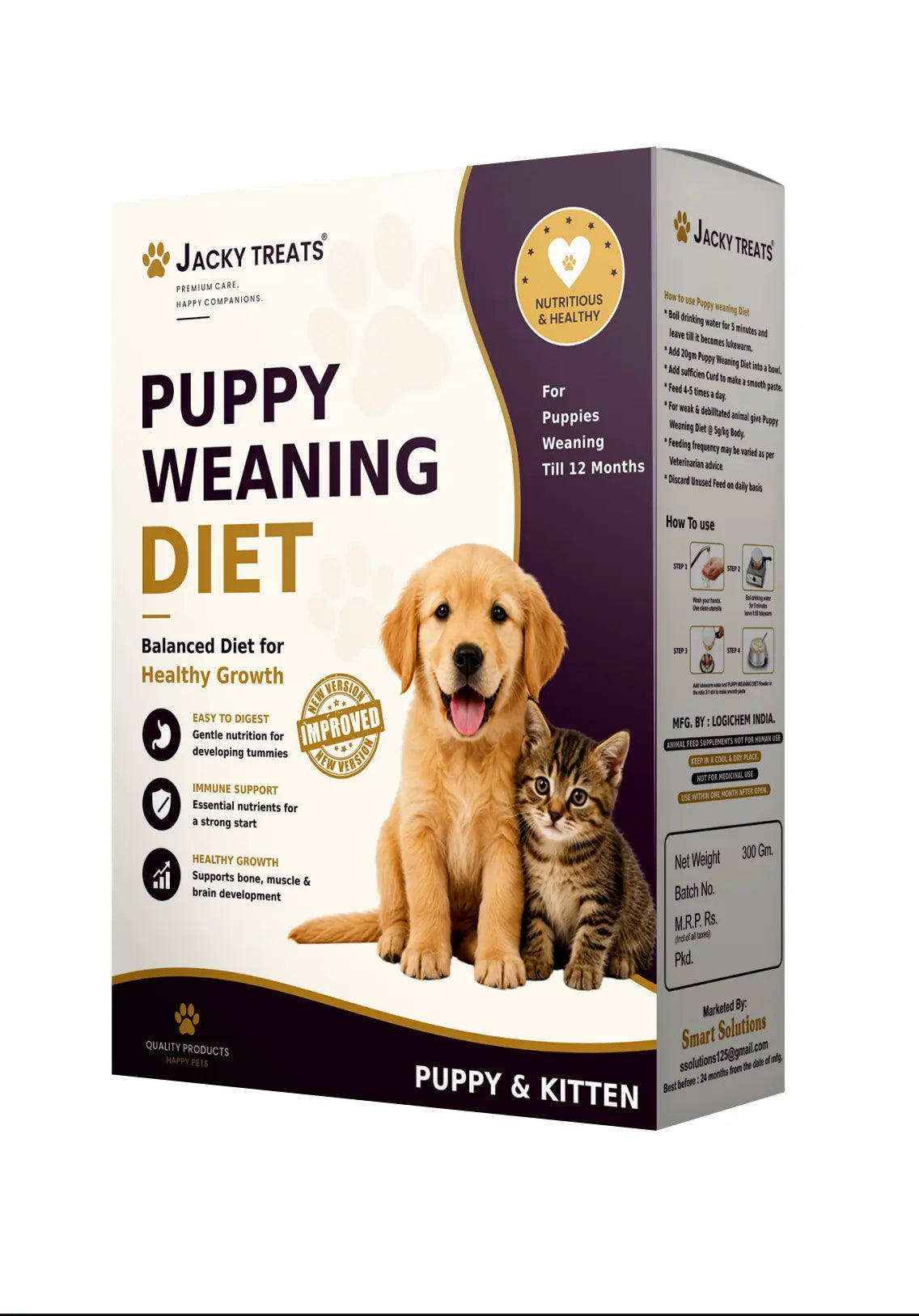 Puppy Cerelac Puppy Weaning Diet by Jacky Treats 300g Amanpetshop