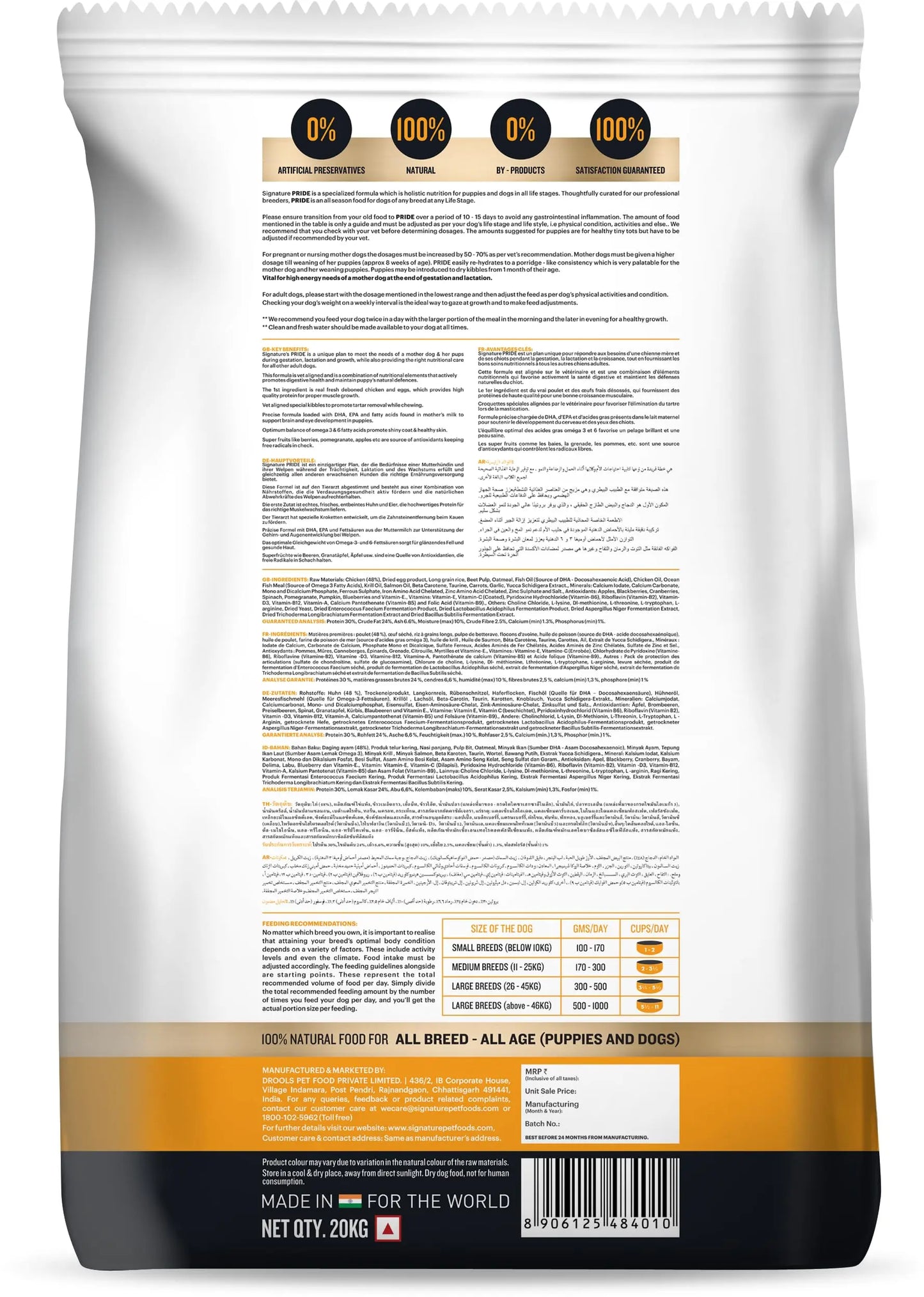 Signature Breeder's Pride 20kg Signature Grain Zero