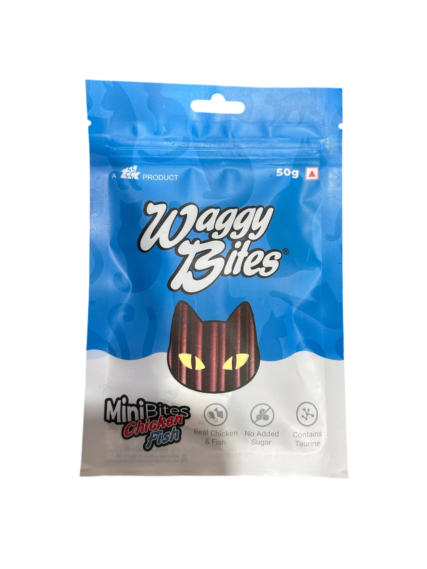 Waggy bites mini bites chicken fish cat 50g Amanpetshop-
