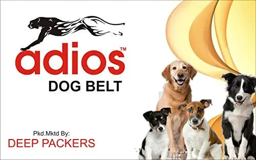 ADIOS 1.5 inch 3D Printed Dog Collar Belt, Dog Belt Specially for Big Dogs Adjustable Neck Size 51cm to 62cm Dog Collar Leash ADIOS