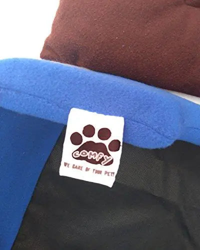 Adidog High Quality Foam Filled Rectangular Both Side Reversible Export Quality Blue/Brown Dog/Cat Bed -Medium Comfy