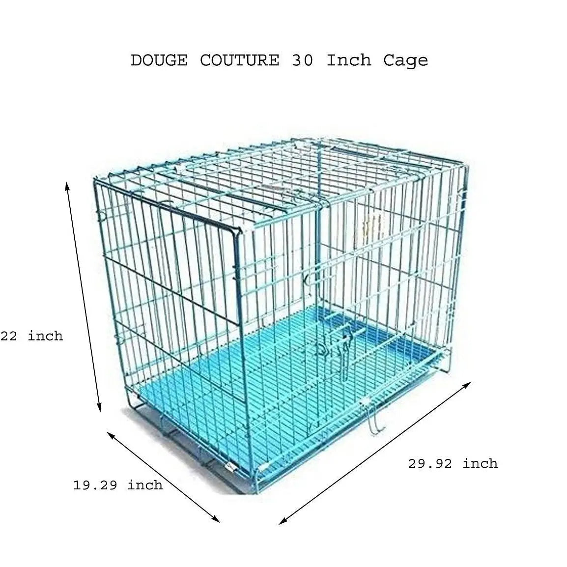 Adidog Metal Cage With Removable Tray For Dogs/Rabbit Blue 30 Inch Medium 3 no. Amanpetshop