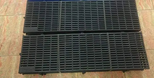 Adidog Plastic Mat Dog Cage Flooring, Goat Flooring Size: 1X3 Feet 'Good for Dog Goat Rabbit & Guinea Pigs' (4 Pcs Set): NO Wooden Box.ONLY Flooring. Black Color PSK PET MART