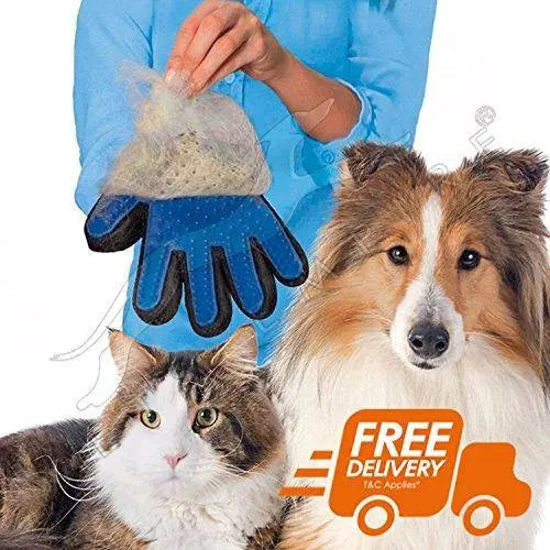 Adidog hair remover glove For Cat & Dog, Color May Vary Amanpetshop