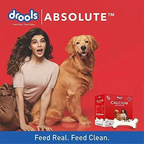 Drools Absolute Calcium Milk Bone, Dog Supplement for Large Breed Dogs, 12 Pieces, 720g Amanpetshop