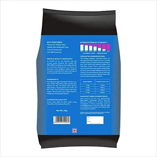 Drools Adult(+1 Year) Dry Cat Food, Mackerel, 3 kg + 1.2 kg Free Amanpetshop