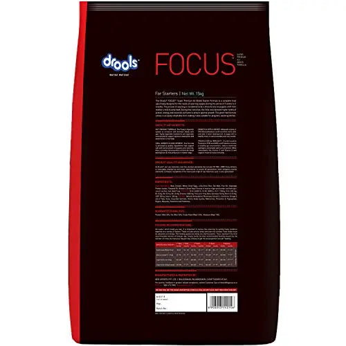 Drools Focus Starter 15kg Super Premium Dog Food Amanpetshop