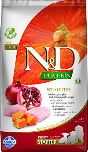 FARMINA N D Pumpkin Grain Free Dry Dog Food Starter Puppy All