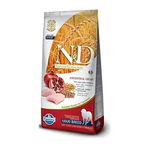 Farmina N&D Low Grain Chicken and Pomegranate Puppy Medium and Maxi Breed Dog Food, 2.5 Kg Amanpetshop