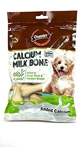 Gnawlers Calcium Milk Bones, Medium 12 Pieces, 270g Amanpetshop