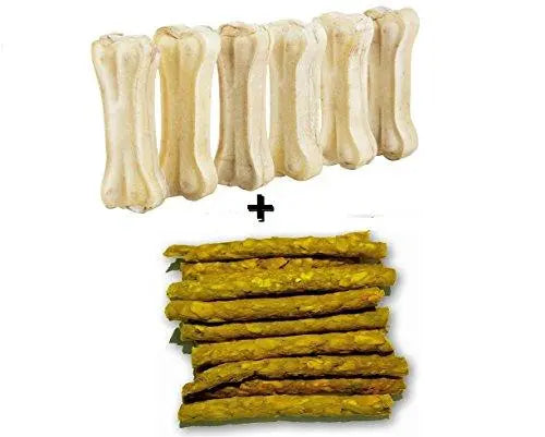 Pets Empire Rawhide Chew Bone for Dogs - 4 Inches