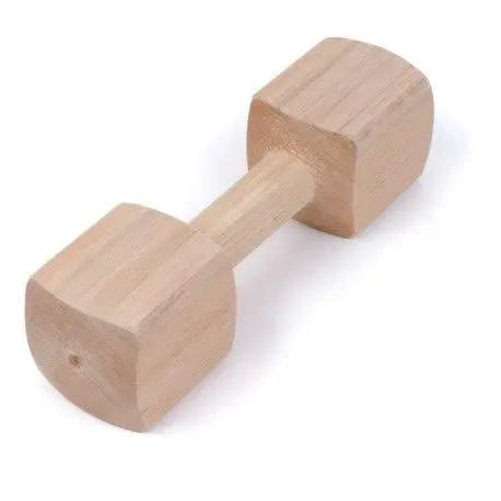 Jacky treats Wooden Teether Dumbbell Shaped Dog Toy, Large Amanpetshop