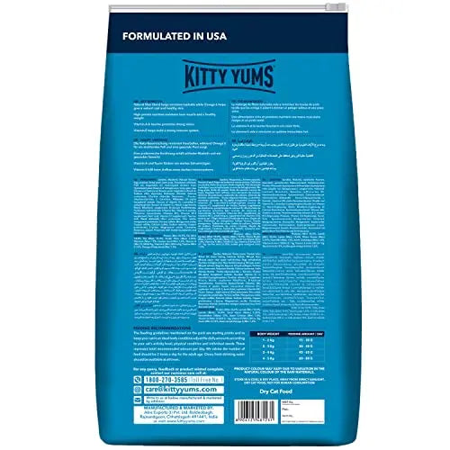 Kitty Yums Dry Persian Cat Food, Ocean Fish, 1.2kg Amanpetshop