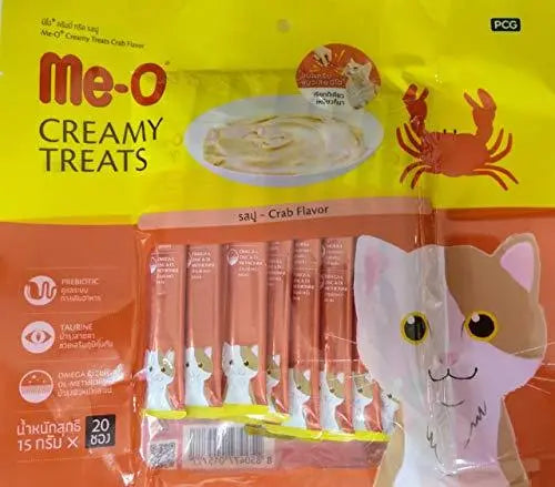 Me-o Creamy Treat Crab Flavor (Pack of 20 Sticks) Amanpetshop
