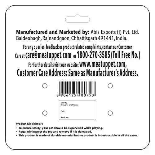 Meat Up Non-Toxic Rubber Dog Chew Bone Toy, Puppy/Dog Teething Toy (Medium) - 5 inches Meat Up