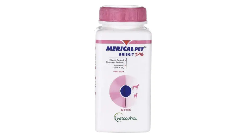 Merical DS Tablet Pet Briskit Calcium Phosphorus Supplement - 60Tabs Amanpetshop-