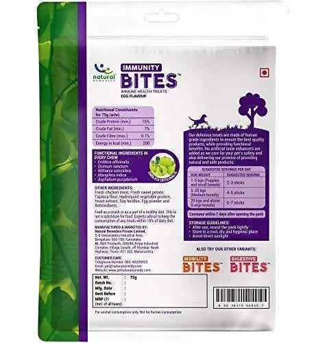 Natural Remedies Immunity Bites, Egg Flavour, 75 GMS (Pack of 2 Treats) Natural Remedies