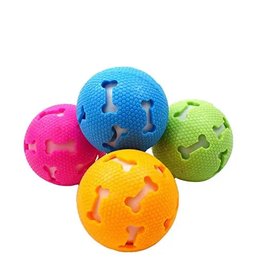 PSK PET MART Combo of 3 Squeaky Interactive Ball Toy for Dog/Puppy-Small-Multicolored PSK PET MART