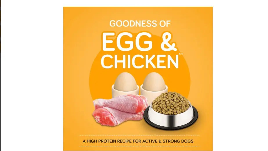 Pedigree Adult Dry Dog Food (High Protein Variant) Chicken, Egg & Rice, 3 Kg Pack Amanpetshop-
