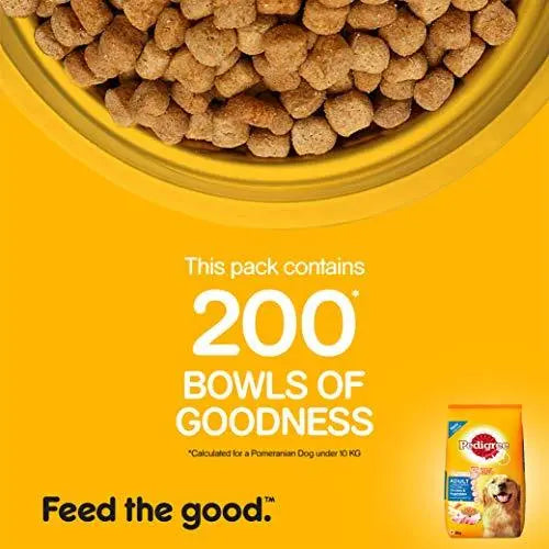 Pedigree Adult Dry Dog Food, Chicken & Vegetables 15 kg Pack Amanpetshop-