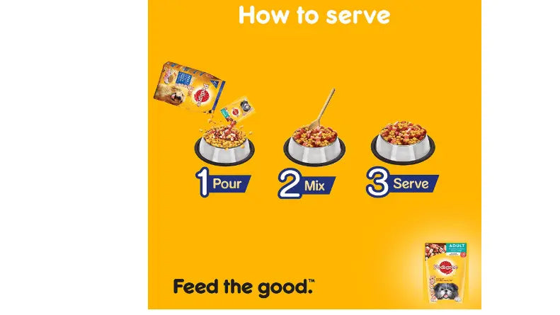 Pedigree Gravy Adult Dog Food Chicken _ Liver Chunks Chicken 80 g Dry Dog Food (Pack of 24) Amanpetshop-