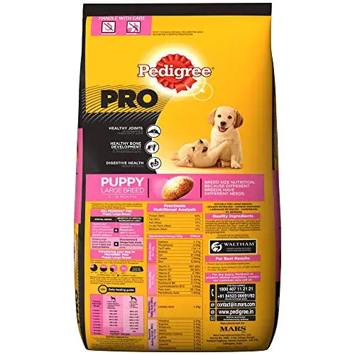 Pedigree PRO Expert Nutrition Large Breed Puppy (3-18 Months), Dry Dog Food, 10kg Pack Flavour : chicken aman