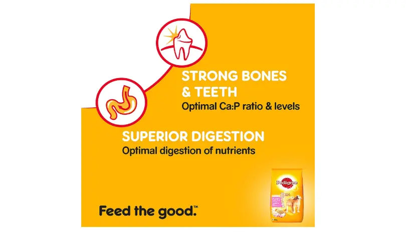 Pedigree Puppy Dog Food Chicken & Milk, 10 kg Pack Amanpetshop-