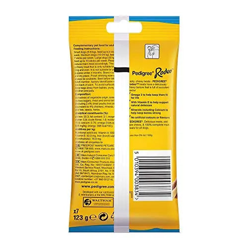 Pedigree Rodeo Adult Dog Treat, Chicken - 123 g Pack (7 Treats) Amanpetshop