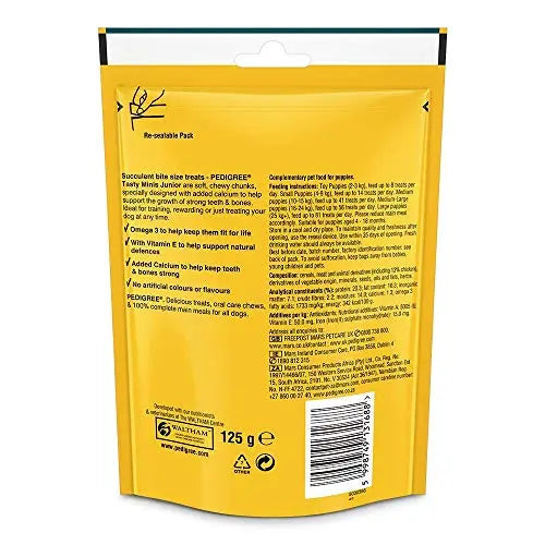 Pedigree Tasty Minis Cubes Puppy Dog Treat, Chicken Flavour - 125g Pedigree
