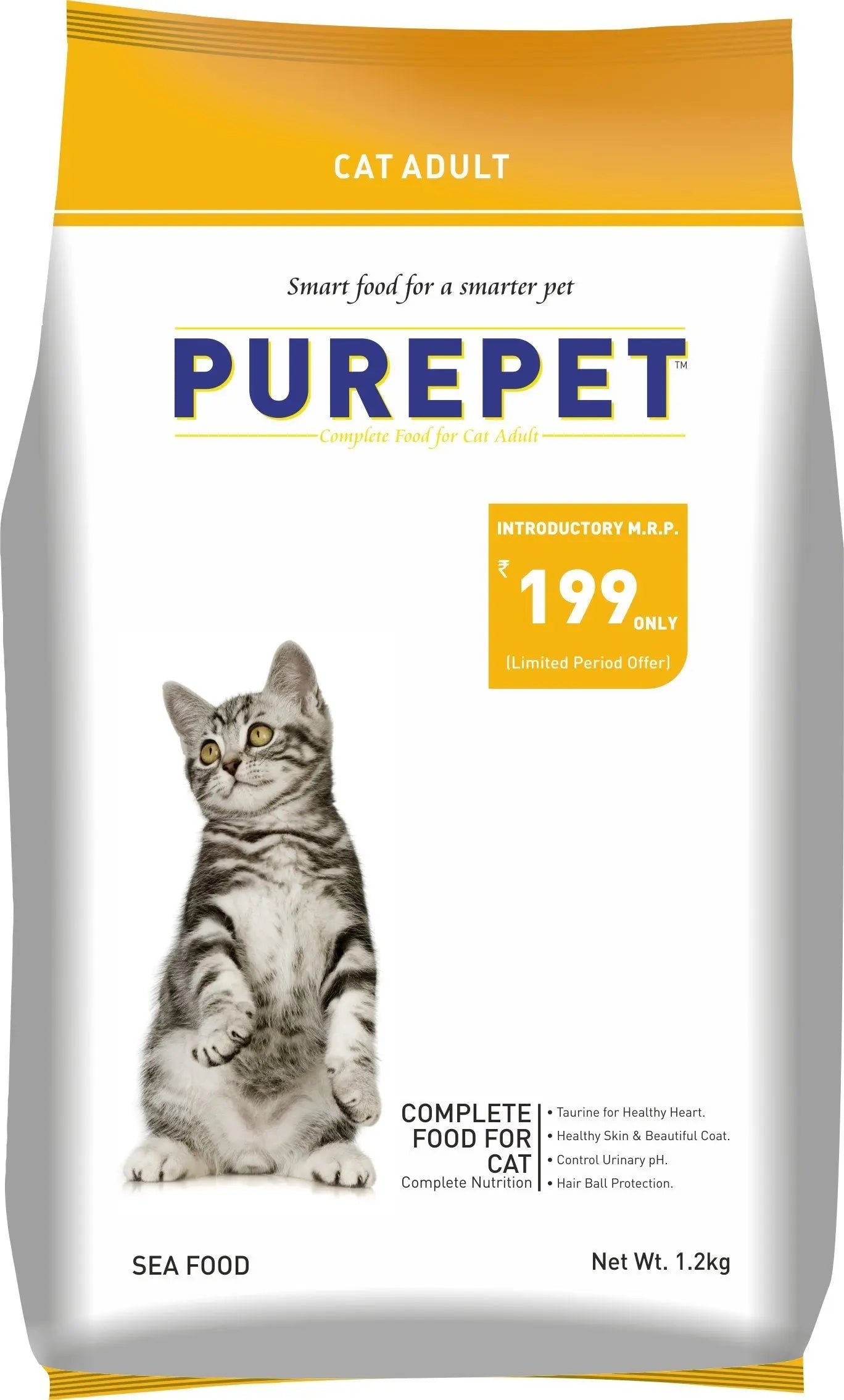 Purepet Cat Food Combo of Sea Food, 1.2 kg & Ocean Fish, 1.2 kg Amanpetshop