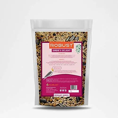 Robust Birdie's Delight | Nutritious Bird Food | for Cockateil & Lovebirds | Medium Birds | 800g Pack ROBUST