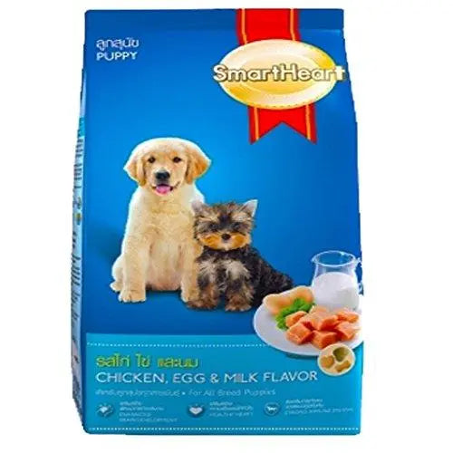 Smart Heart Puppy Dog Food Dry Chicken Egg and Milk, 8 kg Amanpetshop
