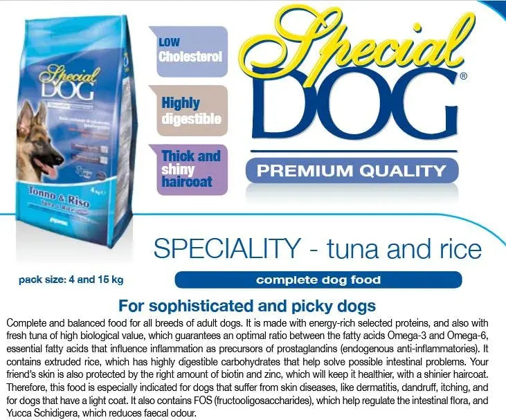 Special Dog Tuna & Rice 4 kg all4pets