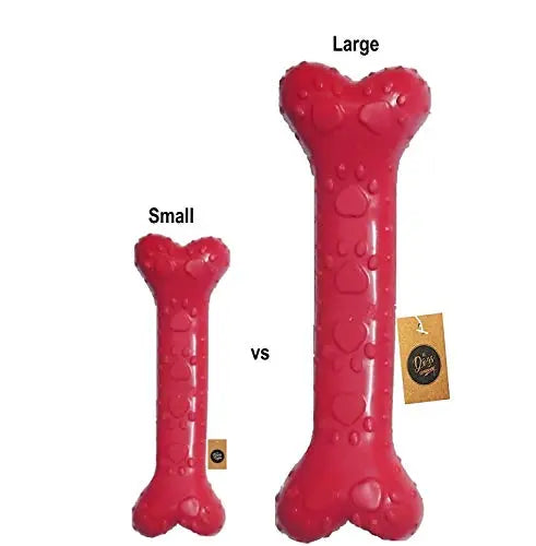 The Dogs Company Natural Rubber Dog Bone Chew Toy, Puppy Teething Toy, 6 Inches, Colour May Vary The Dogs Company