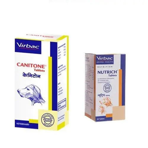 Virbac Nutrition Canitone 30 Tablets With Virbac Nutrich 60 Tablets Amanpetshop