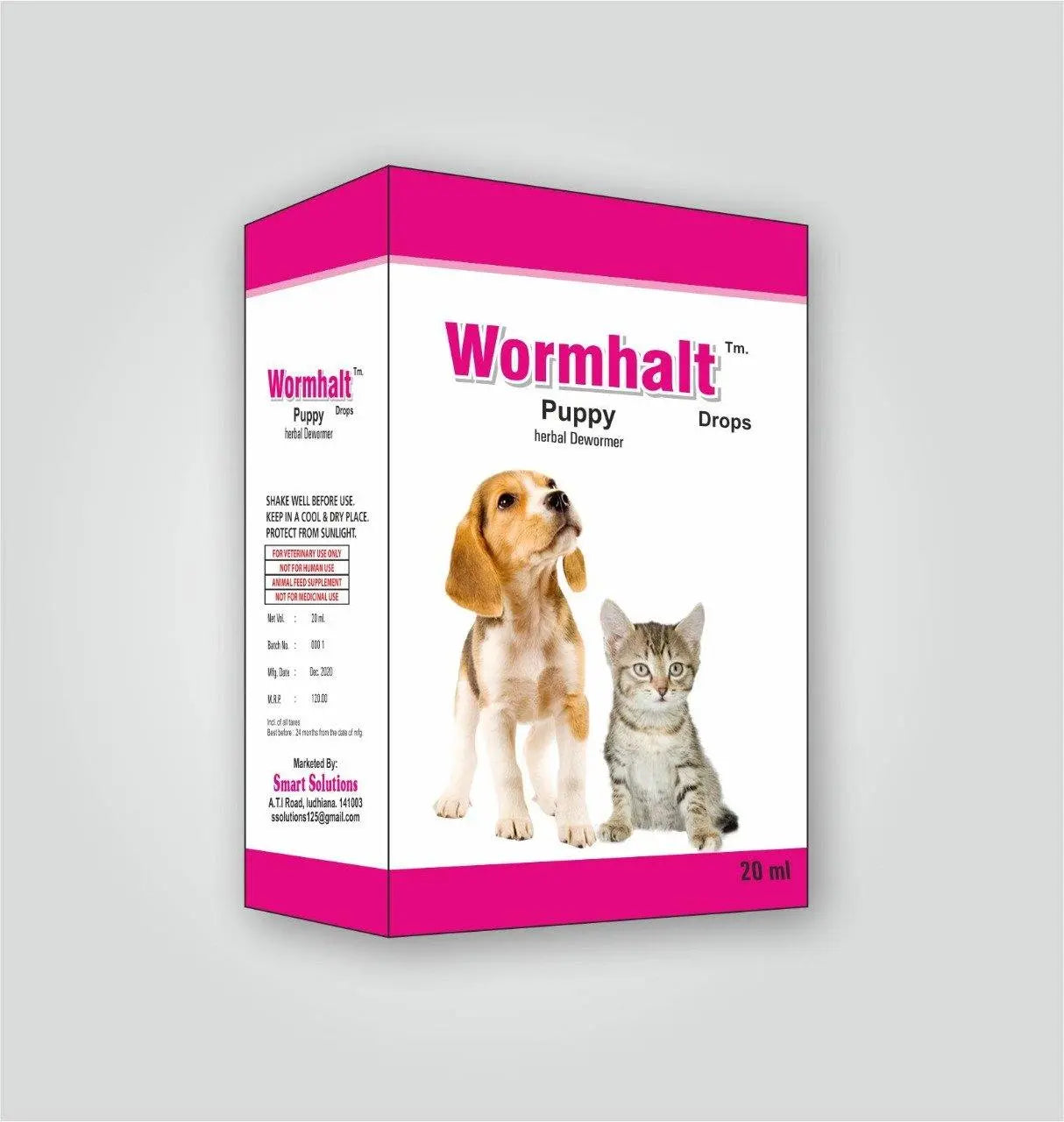Wormhalt herbal deworming 20ml syrup for pups and kittens by adidog Amanpetshop