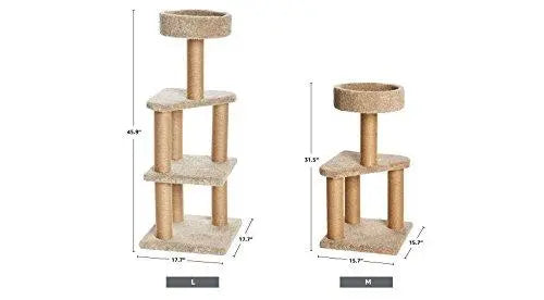 adidog Cat Activity Tree with Scratching Posts, Large AmazonBasics