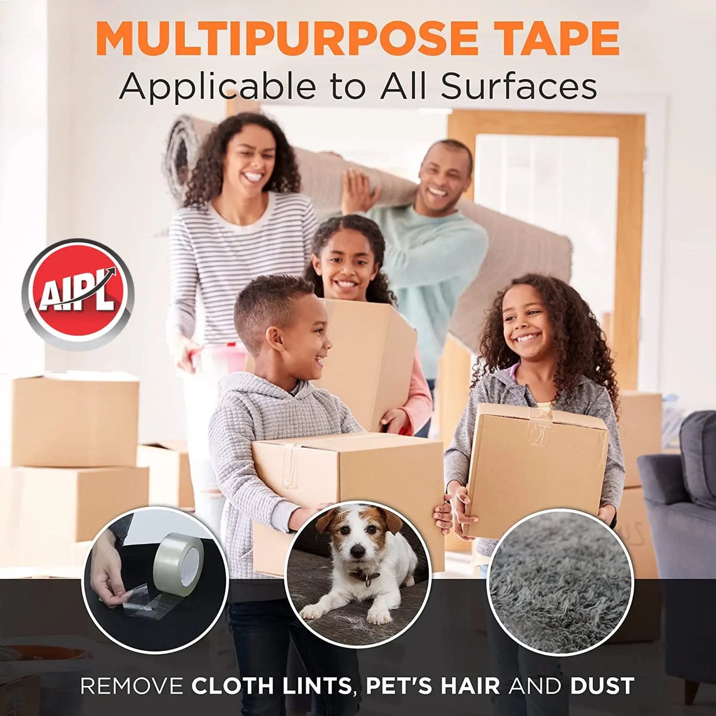 AIPL Clear Packing Tape - 72MM x 50 Meter, Heavy Duty Pakaging Tape, Cello Tape Thicker Clear AIPL